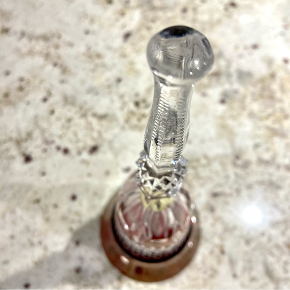 Art Crystal Dinner Bell in Cranberry by House of Global - Picture 6 of 8